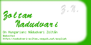 zoltan nadudvari business card